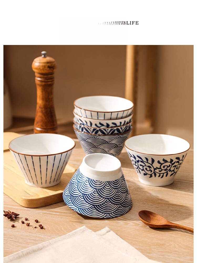 Japanese Lifestyle Home - Mangkuk Keramik Gaya Jepang Elegan, Mangkuk