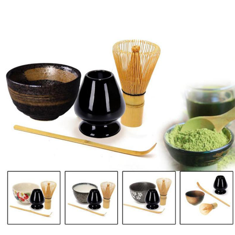 Bamboo Whisk Chasen - Set Hadiah Cangkir Teh Hijau Jepang: