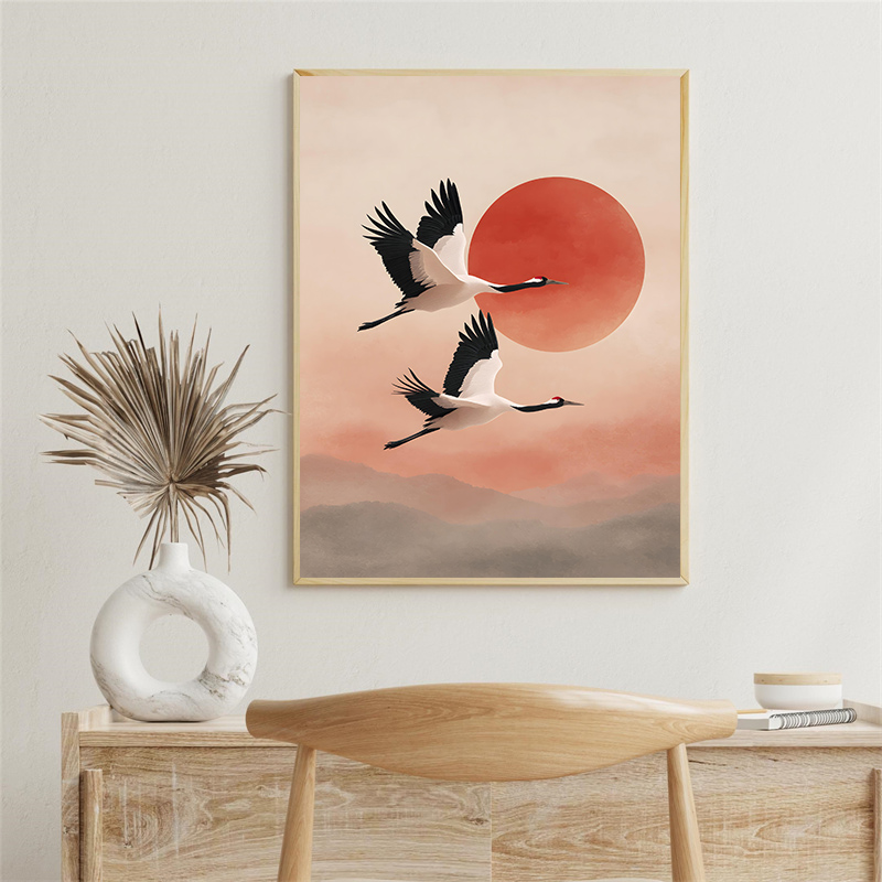 Poster Seni Matahari Bunga Bur - Japanese Lifestyle Home ulasan dan harga