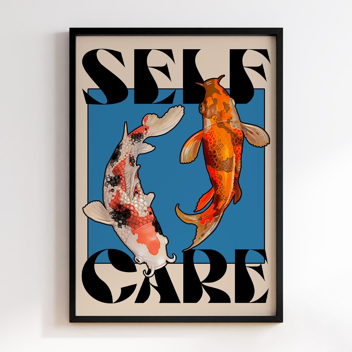 Poster Cetakan Kanvas Ikan Koi - Japanese Lifestyle Home ulasan dan harga
