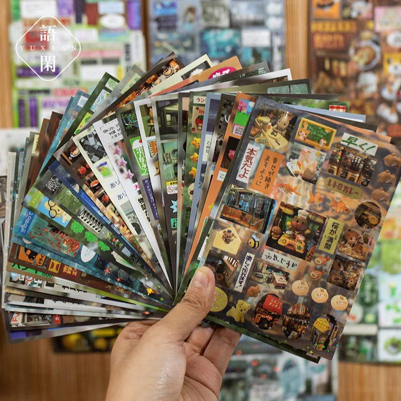 30/60 Lembar Stiker DIY Bahan  - Japanese Lifestyle In Japanese ulasan dan harga