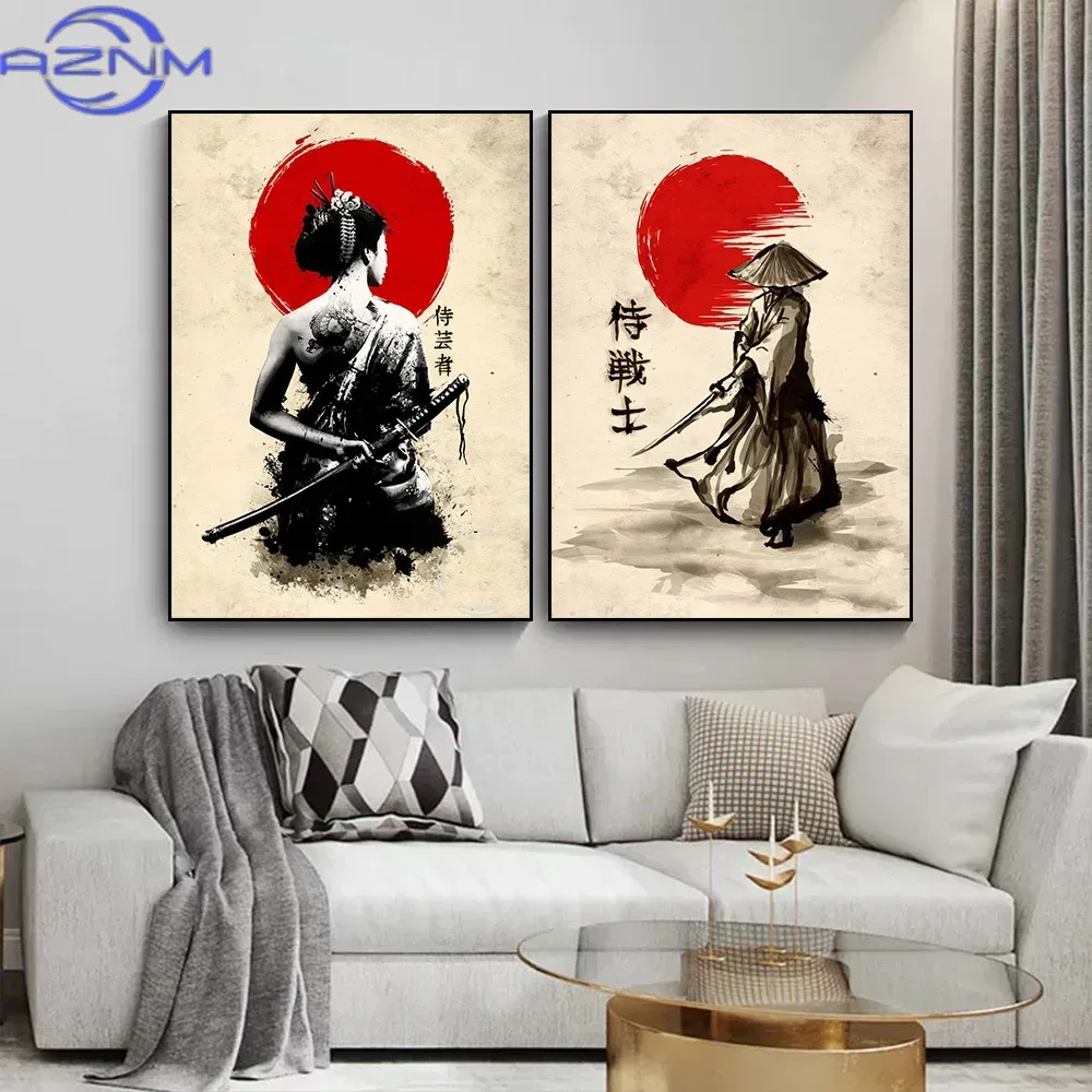 AZNM Lukisan Kanvas Poster Sen - Japanese Lifestyle In Japanese ulasan dan harga