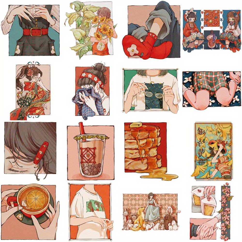 50Pcs Stiker Gaya Tradisional  - Japanese Lifestyle Store ulasan dan harga